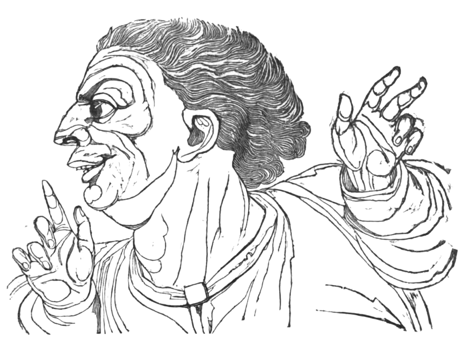 Picture of the Fabricator of News in Theophrastus' Characters
